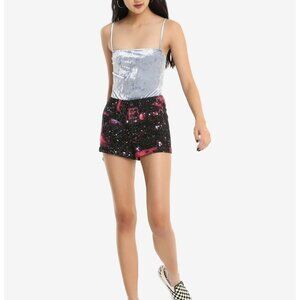 BLACKHEART GALAXY SHORTS FROM HOT TOPIC SIZE 11